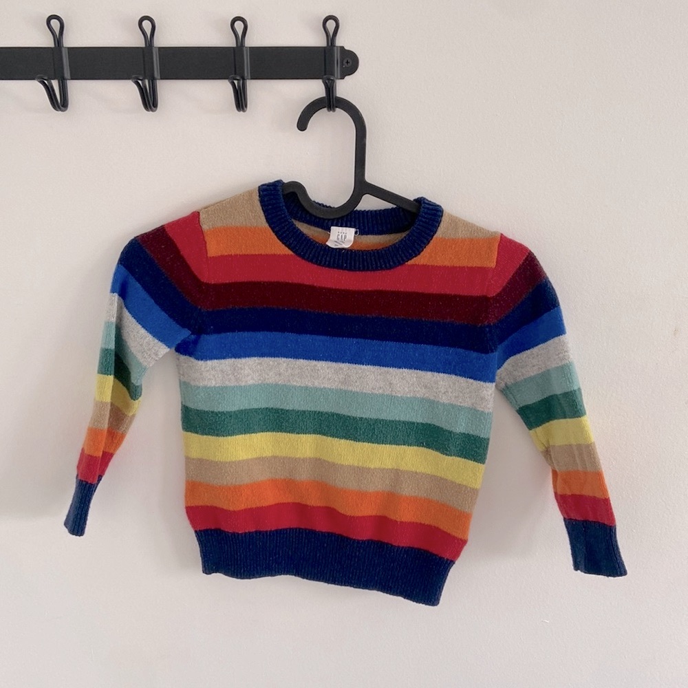 Baby Gap Rainbow Sweater - size toddler 3 years - gender neutral
